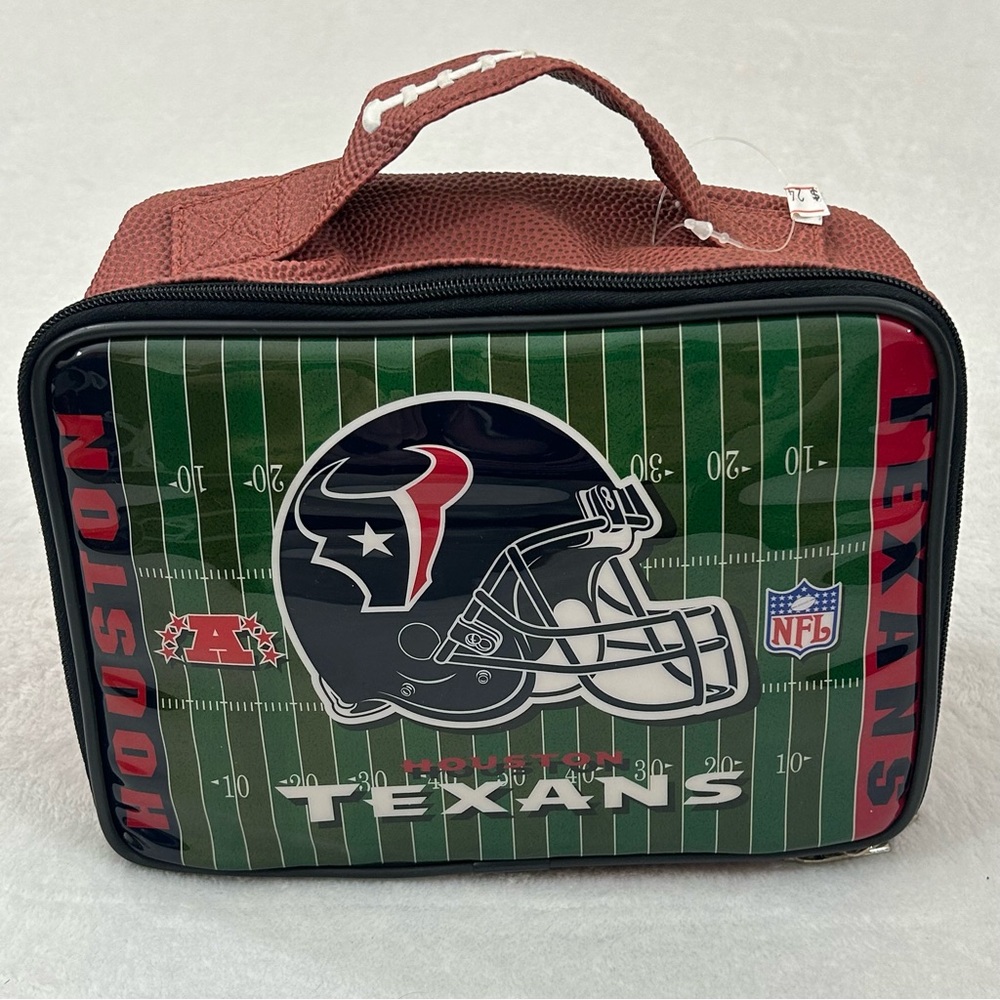 NFL Football Houston Texans Travel School Game Card Cooler Team Lunch Box Bag
